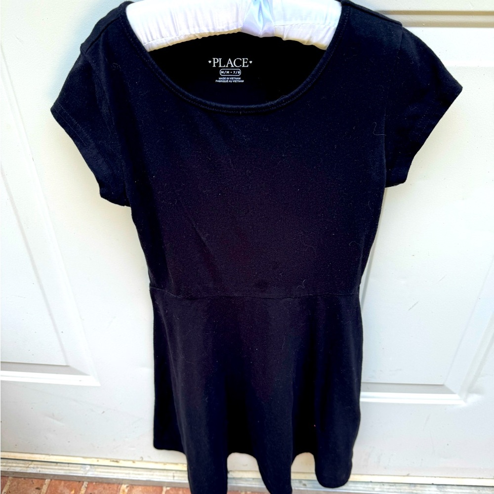 The Children’s Place, Dress, Short Sleeve, Black, Size 7/8 Medium
